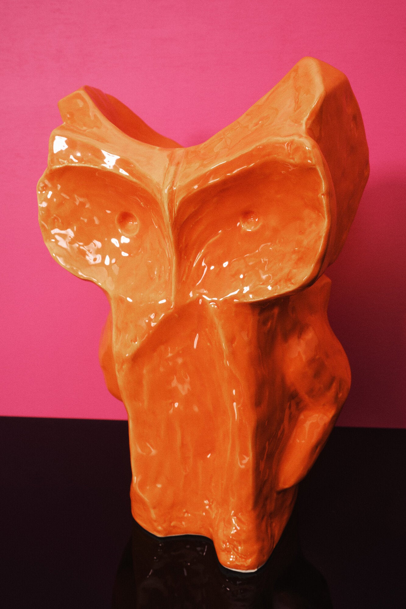 x Marni ugle vase, S - Orange after midnight